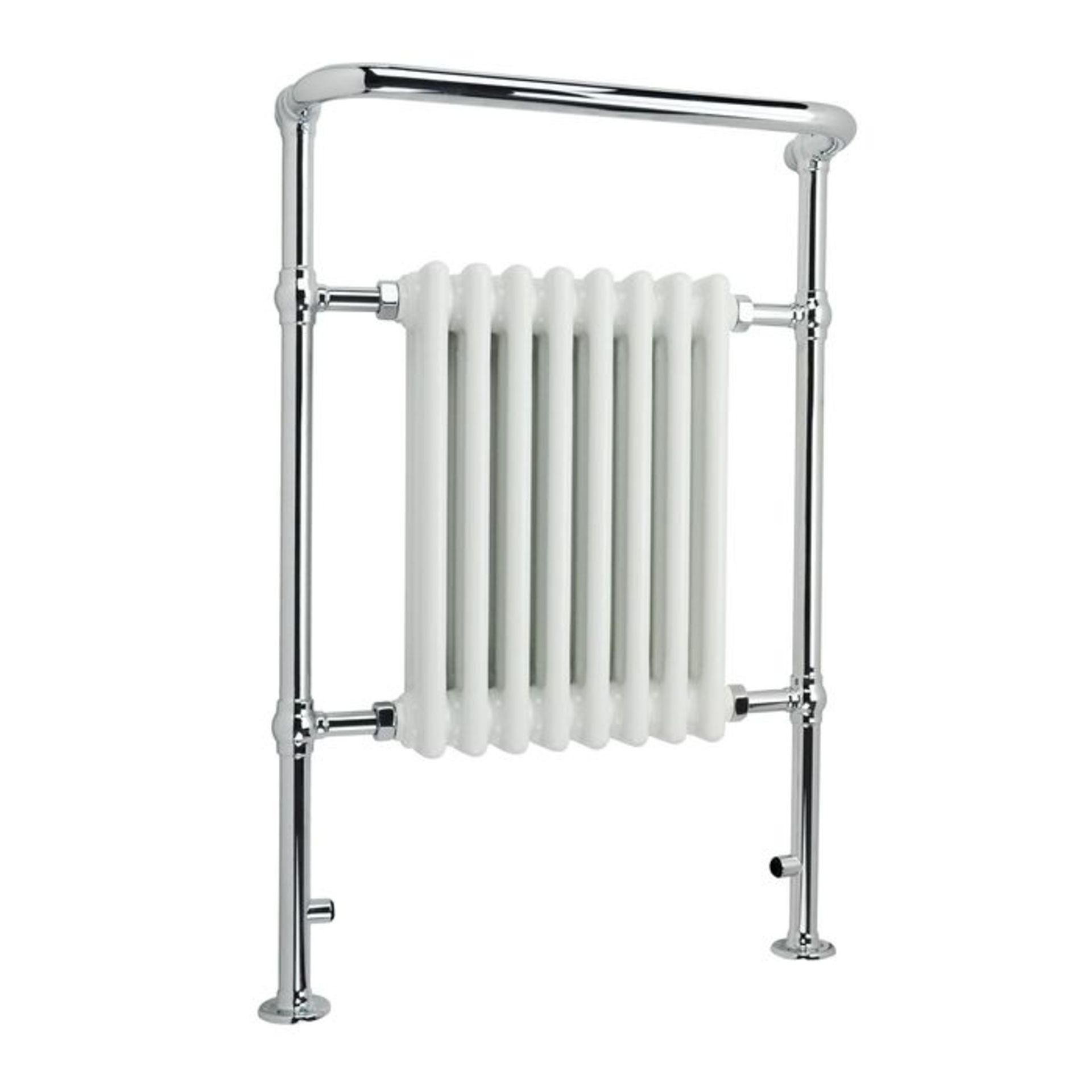 (L33) 952x659mm Large Traditional White Premium Towel Rail Radiator. RRP £341.99. We love this - Image 3 of 3