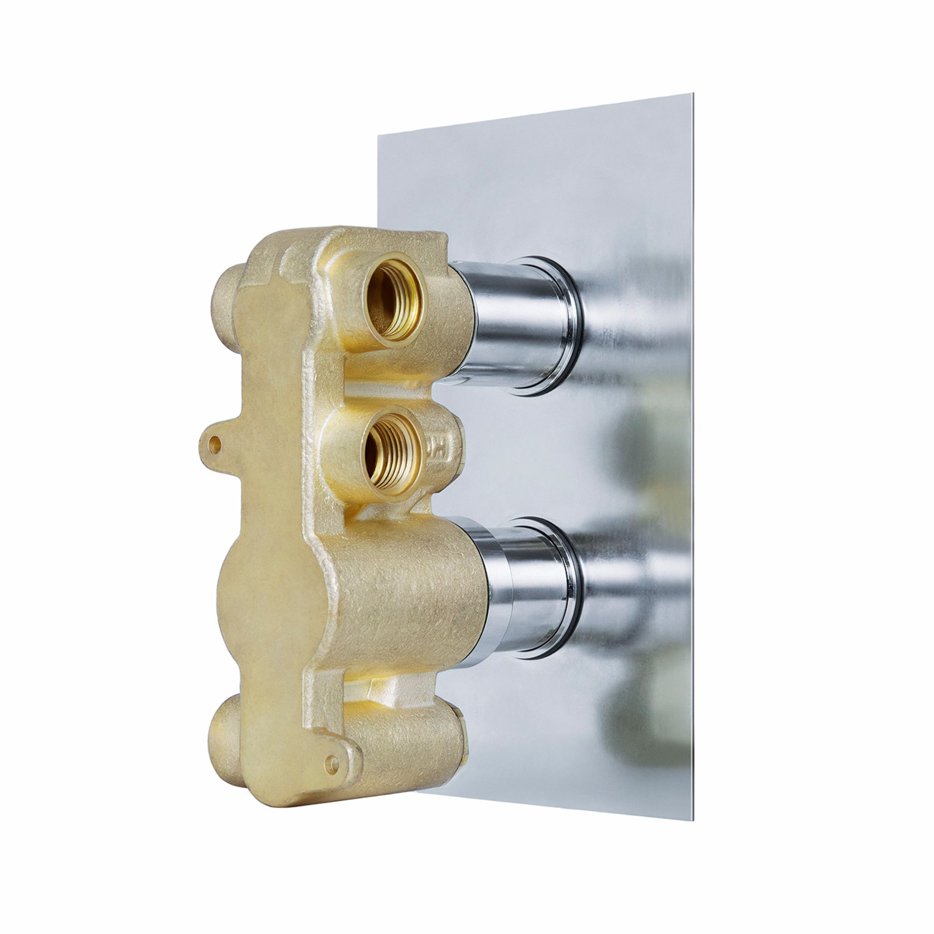 (J136) Round Two Way Concealed Valve. RRP £299.99. Chrome plated solid brass Built in anti- - Image 2 of 2