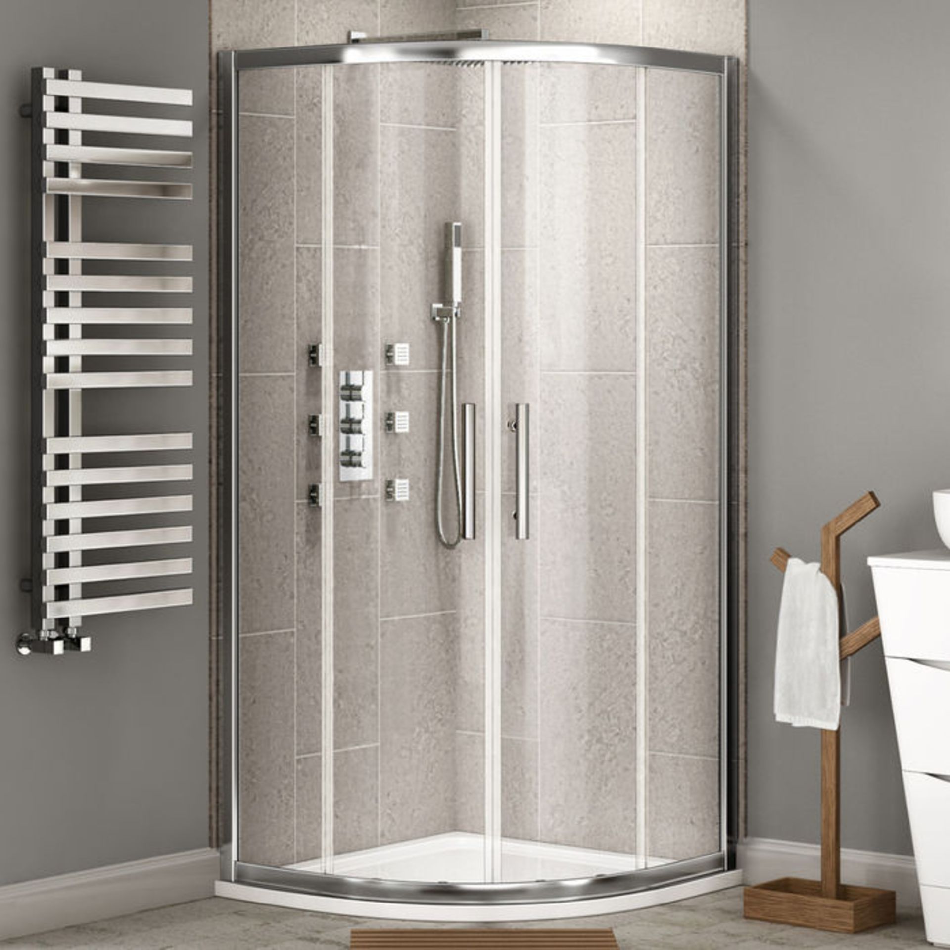 (L24) 800x800mm - 8mm - Premium EasyClean Quadrant Shower Enclosure RRP £319.99 8mm EasyClean - Image 3 of 3