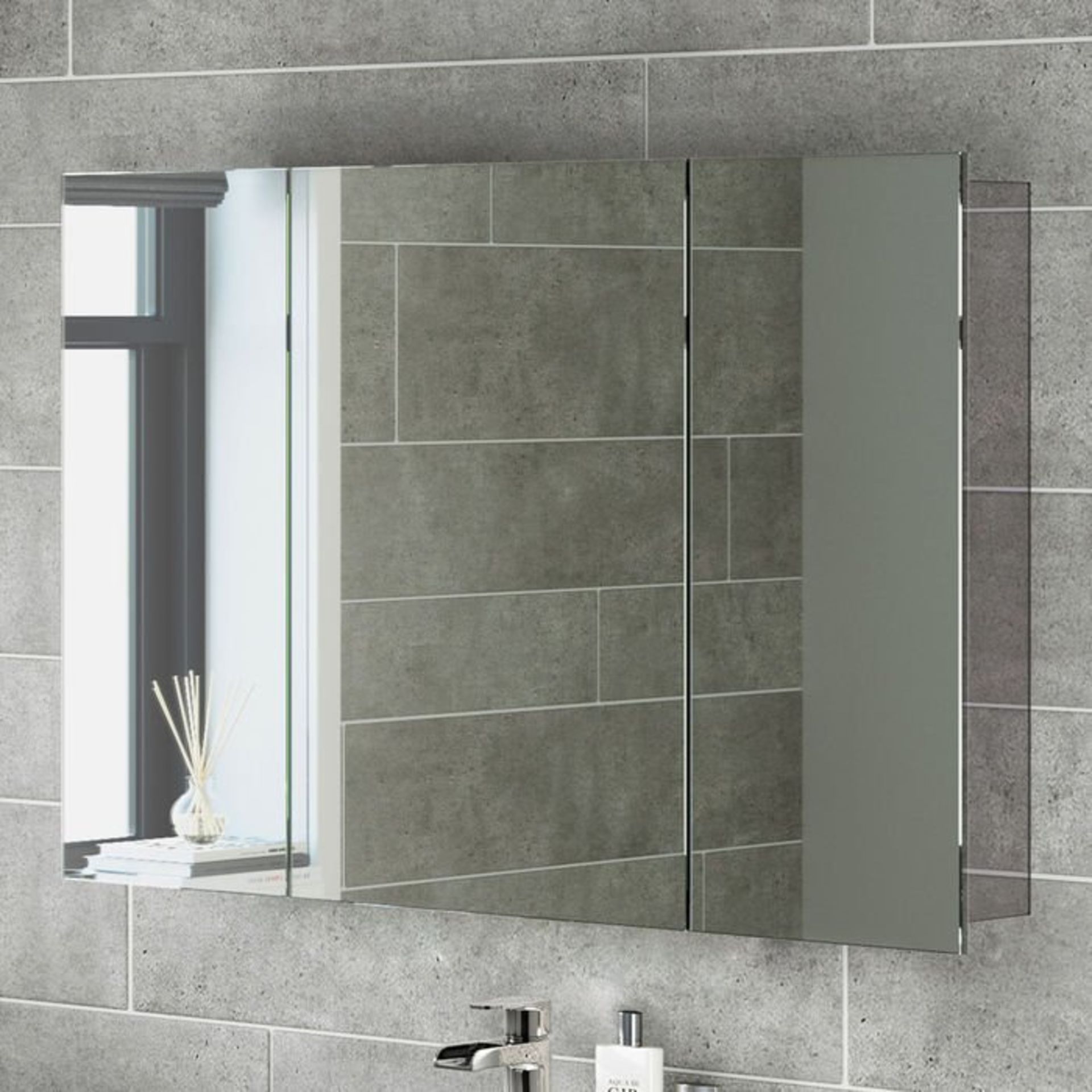 (J231) 600x900mm Liberty Stainless Steel Triple Door Mirror Cabinet. RRP £349.99. Made from high-