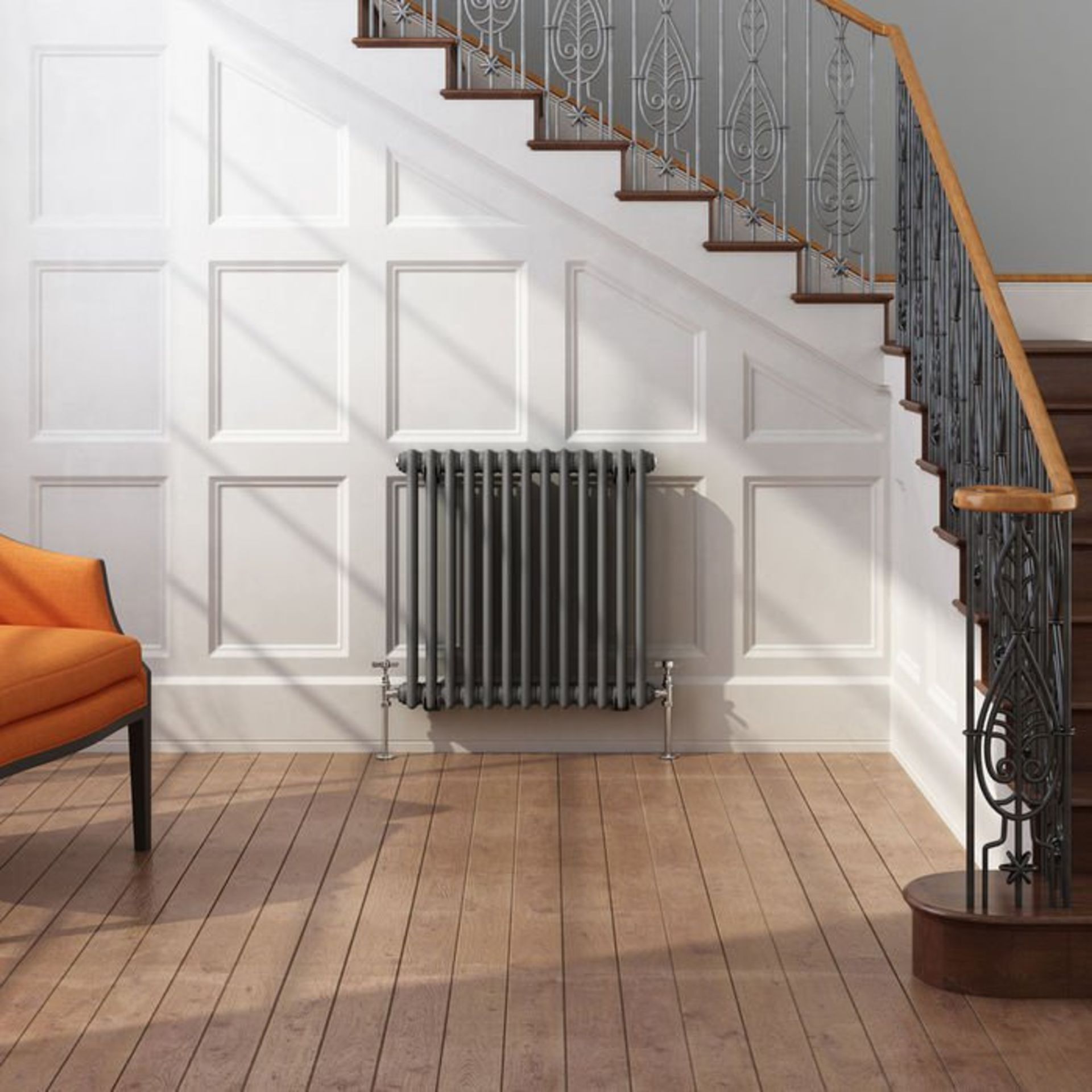 (L113) 600x603mm Anthracite Double Panel Horizontal Colosseum Traditional Radiator. RRP £337.99. - Image 3 of 3