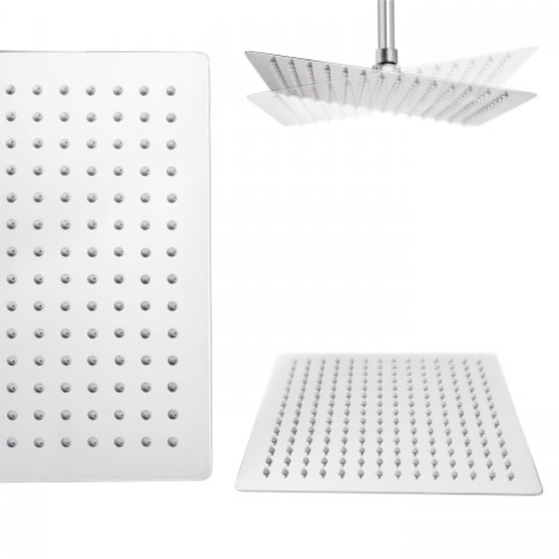 (J39) Square Thermostatic Exposed Shower Shelf, Kit & Large Head Designer Style Our minimalist mixer - Image 5 of 5