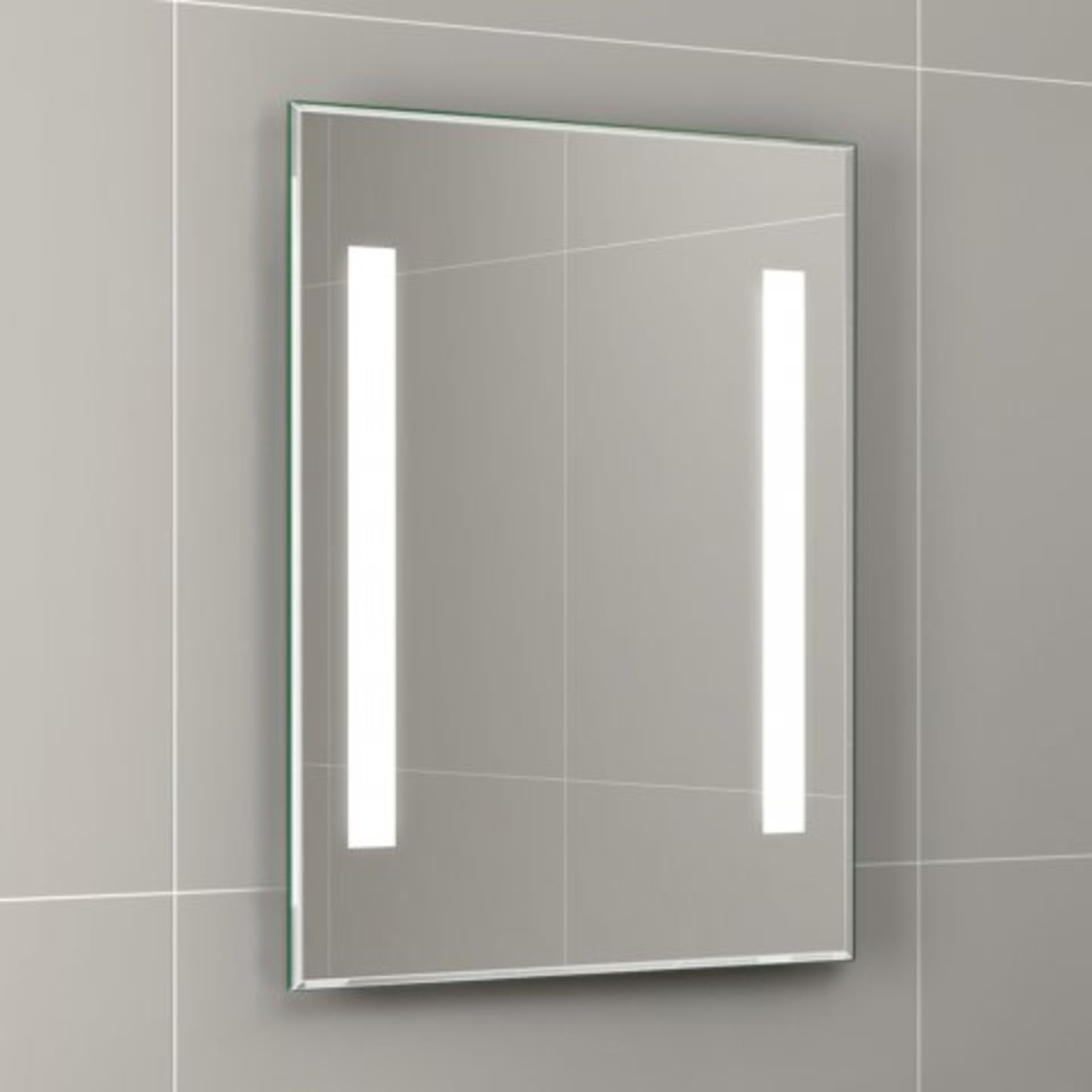 (J13) 450x600mm Omega Illuminated LED Mirror RRP £349.99. Rectangular mirror with smart edges, - Image 2 of 4