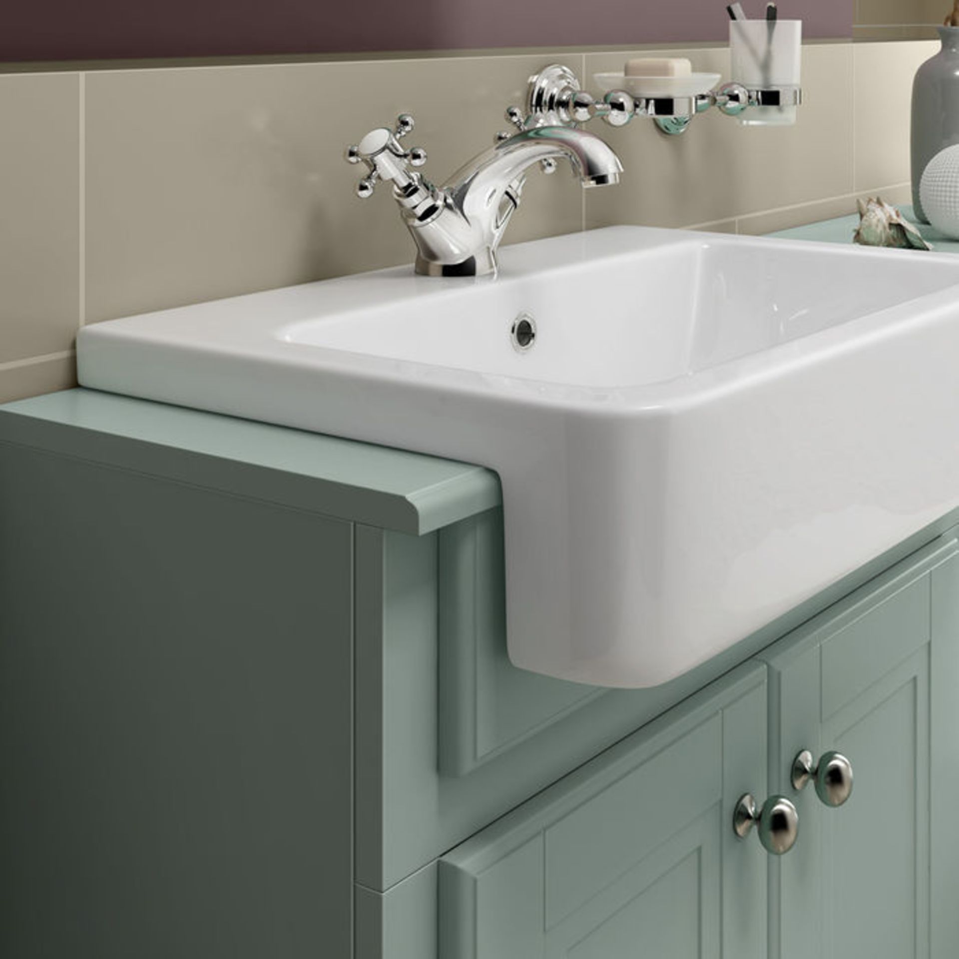 (E20) 667mm Cambridge Floorstanding Vanity Unit - Marine Mist. RRP £699.99. comes complete with - Image 2 of 5