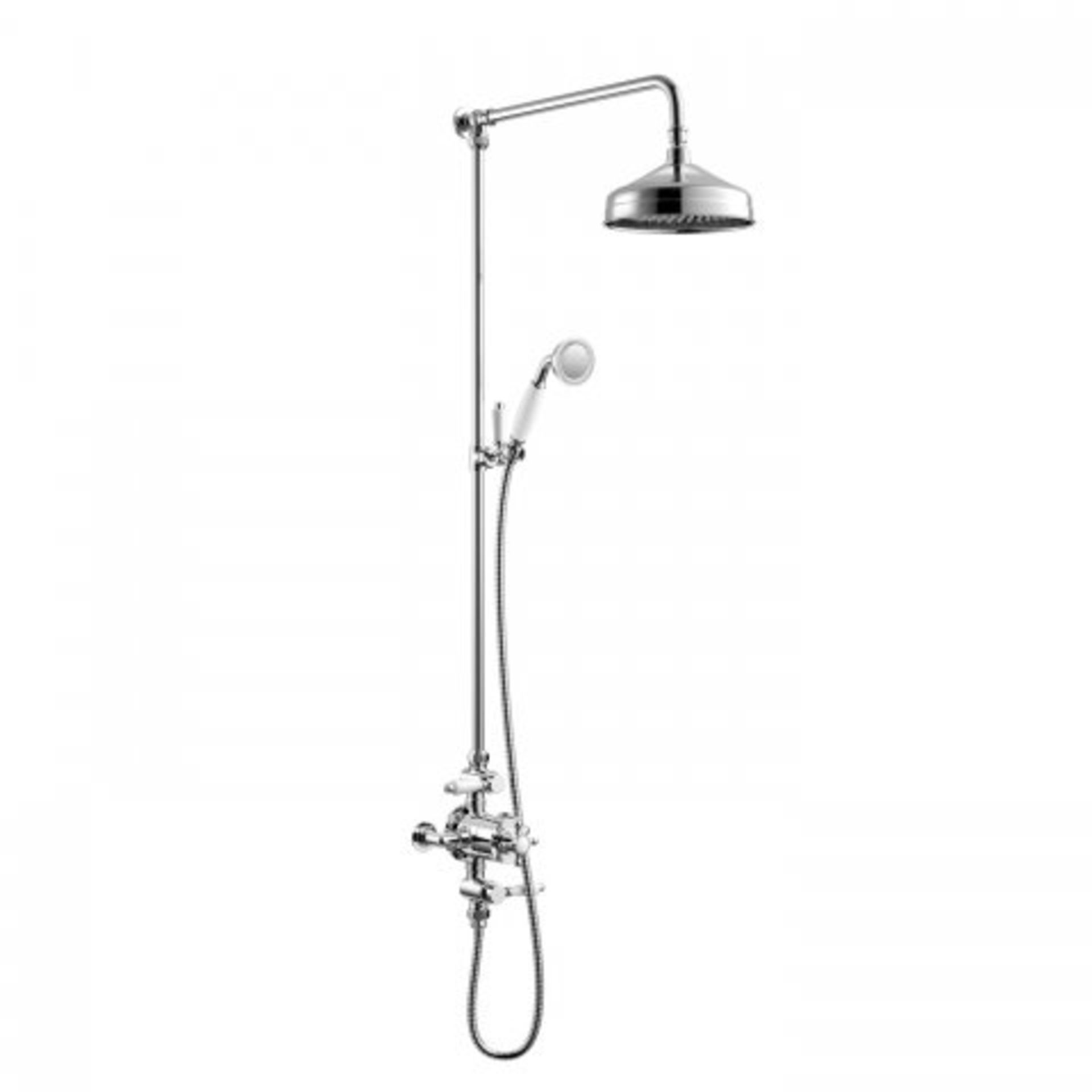 (E25) Traditional Thermostatic Exposed 200mm Shower Kit & Handheld RRP £249.99 Traditional exposed - Image 2 of 2
