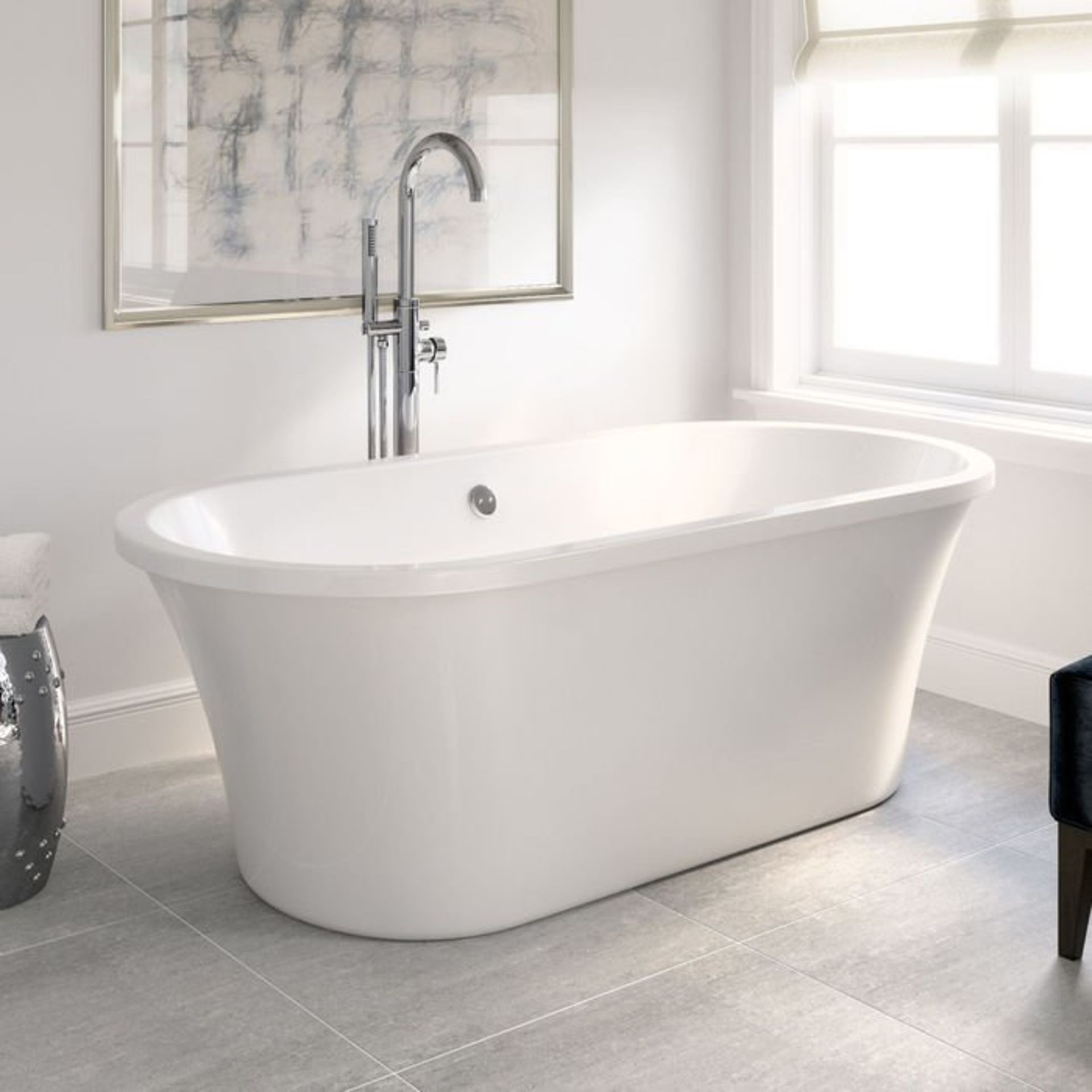 (E12) 1700 x 800mm Kate Freestanding Bath - Large. We love this because it makes the 'hotel look'