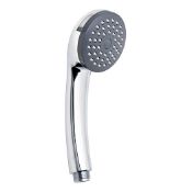 (E93) Round Handheld Shower Head Chrome effect handset Easy clean anti-lime scale nozzles Easy to