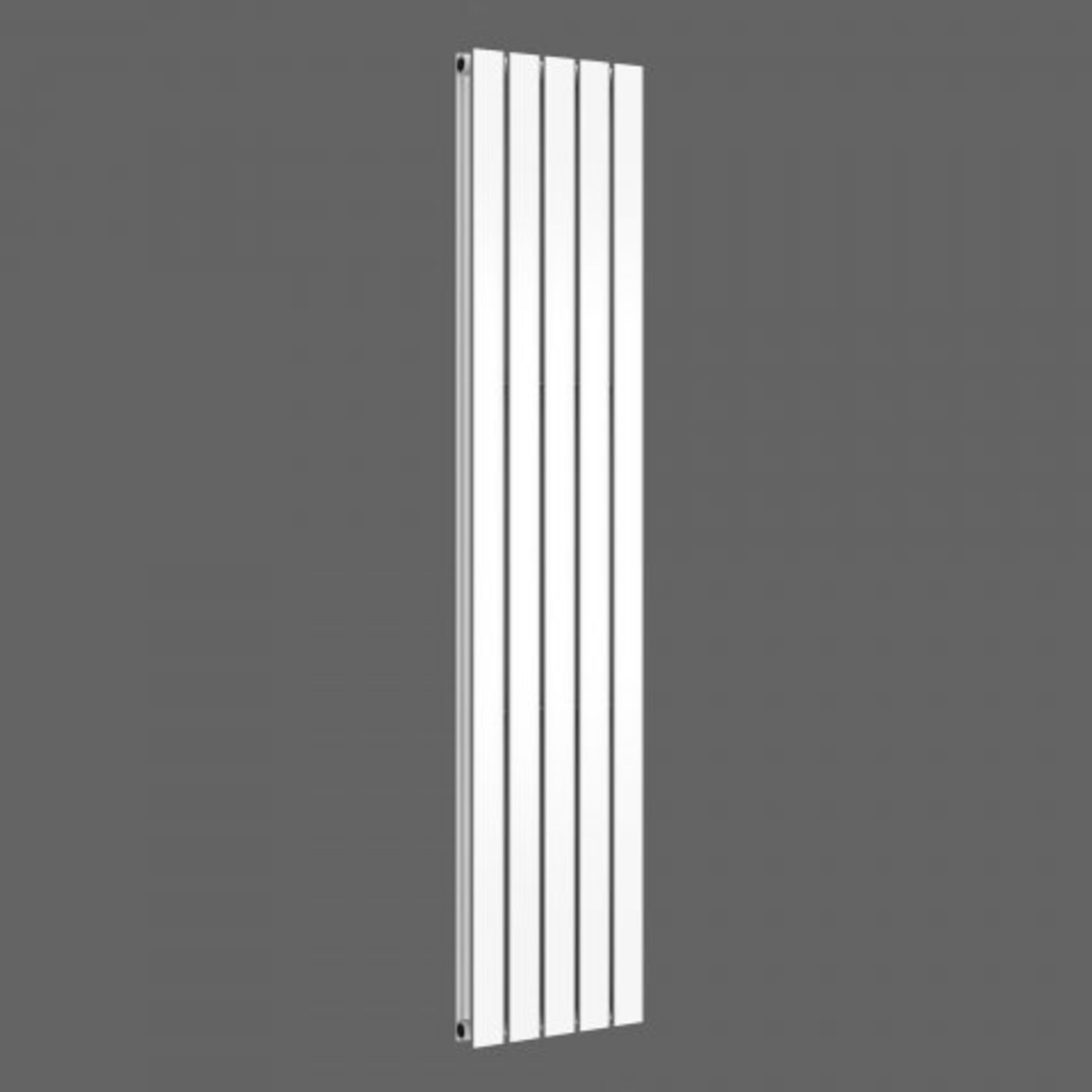 (W69) 1800x376mm Gloss White Double Flat Panel Vertical Radiator RRP £449.99 Designer Touch Ultra- - Image 2 of 2