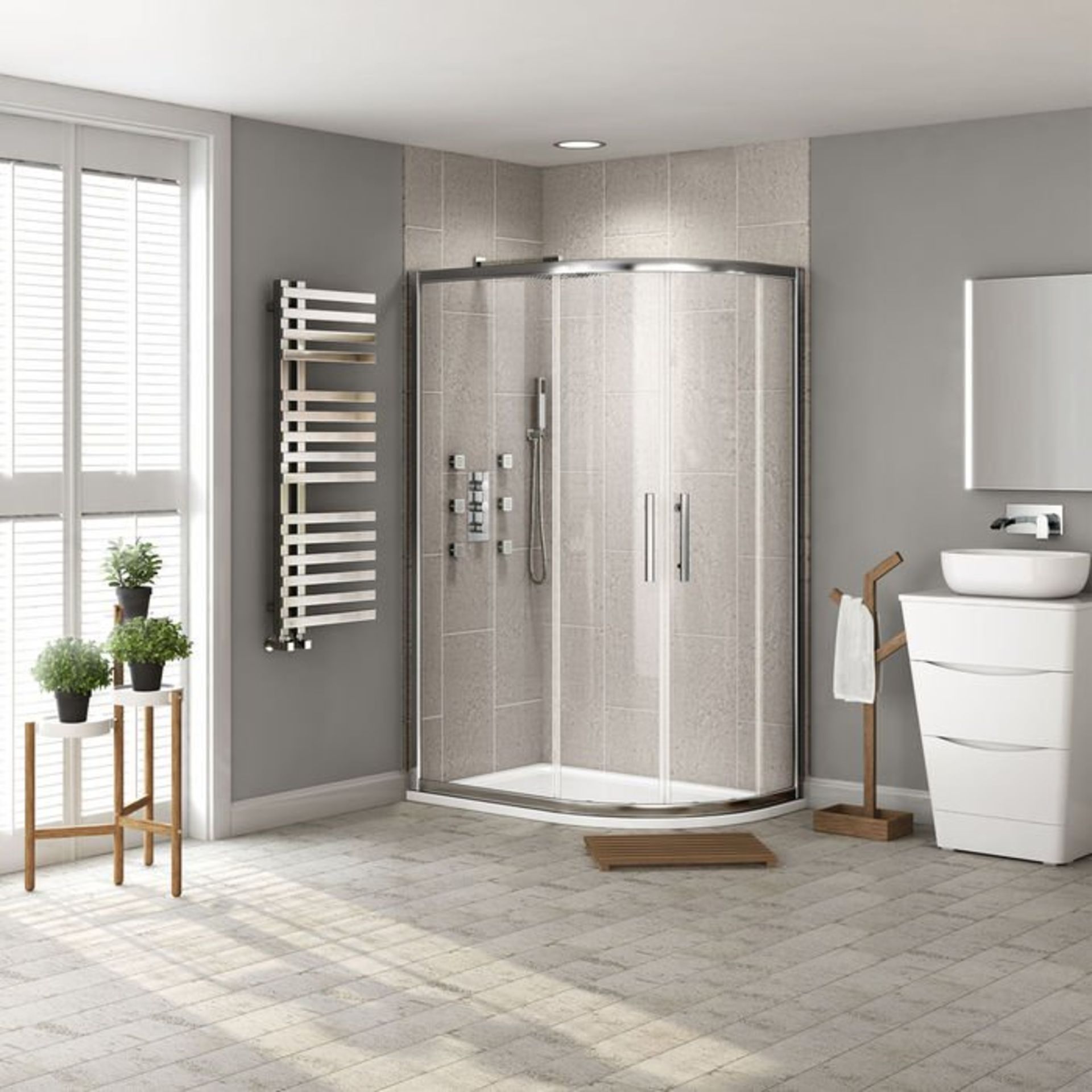 (E50) 800x1000mm - 8mm - Premium EasyClean Offset Quadrant Shower Enclosure - Reversible. RRP £399. - Image 5 of 5