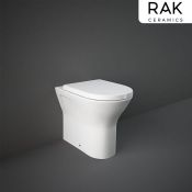 (E87) RAK Resort Rimless Back to Wall Toilet. RRP £349.99. Rimless design makes it easy to clean