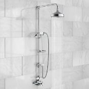 (E25) Traditional Thermostatic Exposed 200mm Shower Kit & Handheld RRP £249.99 Traditional exposed