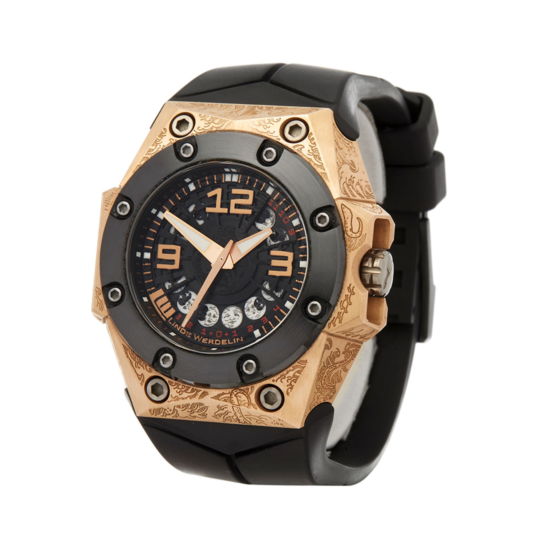 Linde Werdelin Oktopus Moon Tattoo 44mm 18k Rose Gold - OKT.11.MGTT.1 - Bild 3 aus 8