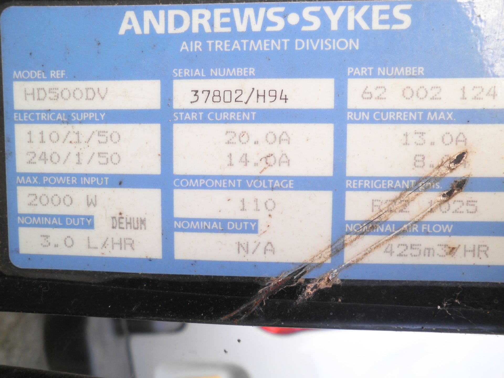 Andrews HD500DV Dehumidifier - Image 4 of 4