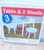 No Reserve: 3 x Kidsaw Table And 2 Stools Sets