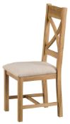 20 x Oak Cross Back Chairs