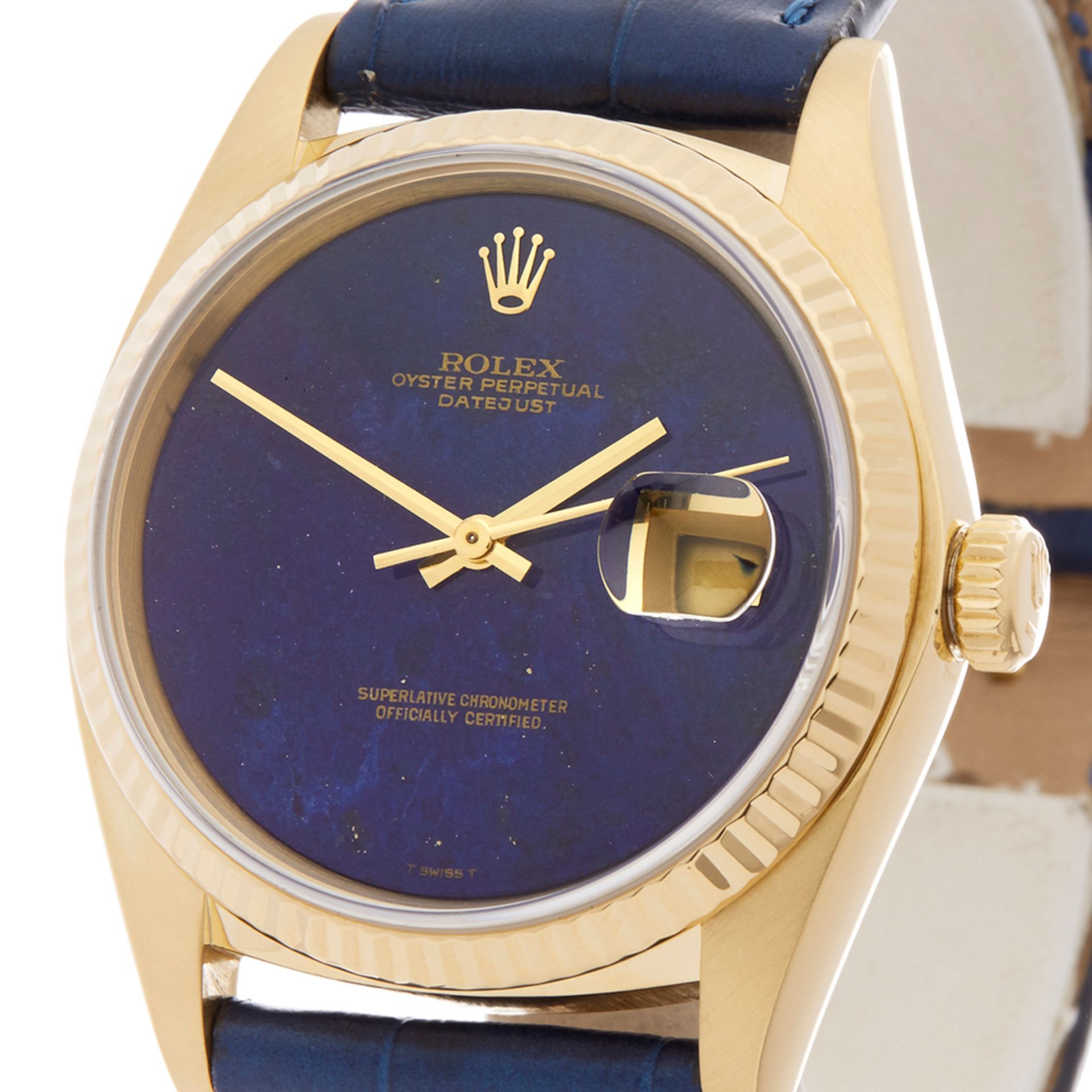 Rolex Datejust 36 Lapis Lazuli 36mm 18k Yellow Gold - 16018