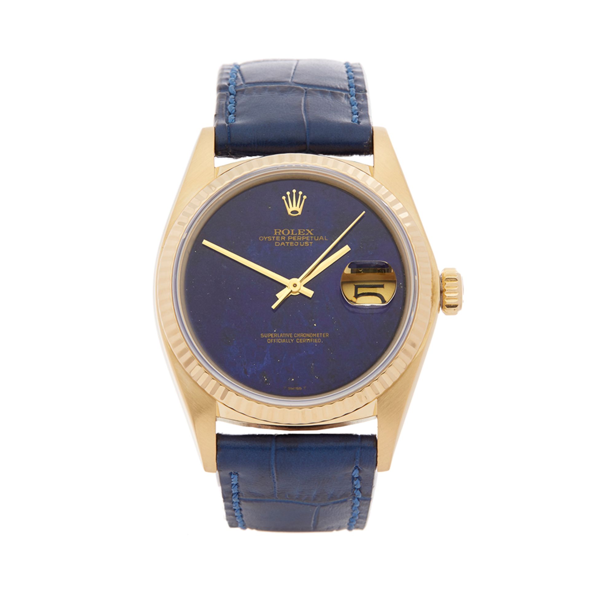 Rolex Datejust 36 Lapis Lazuli 36mm 18k Yellow Gold - 16018 - Image 3 of 7