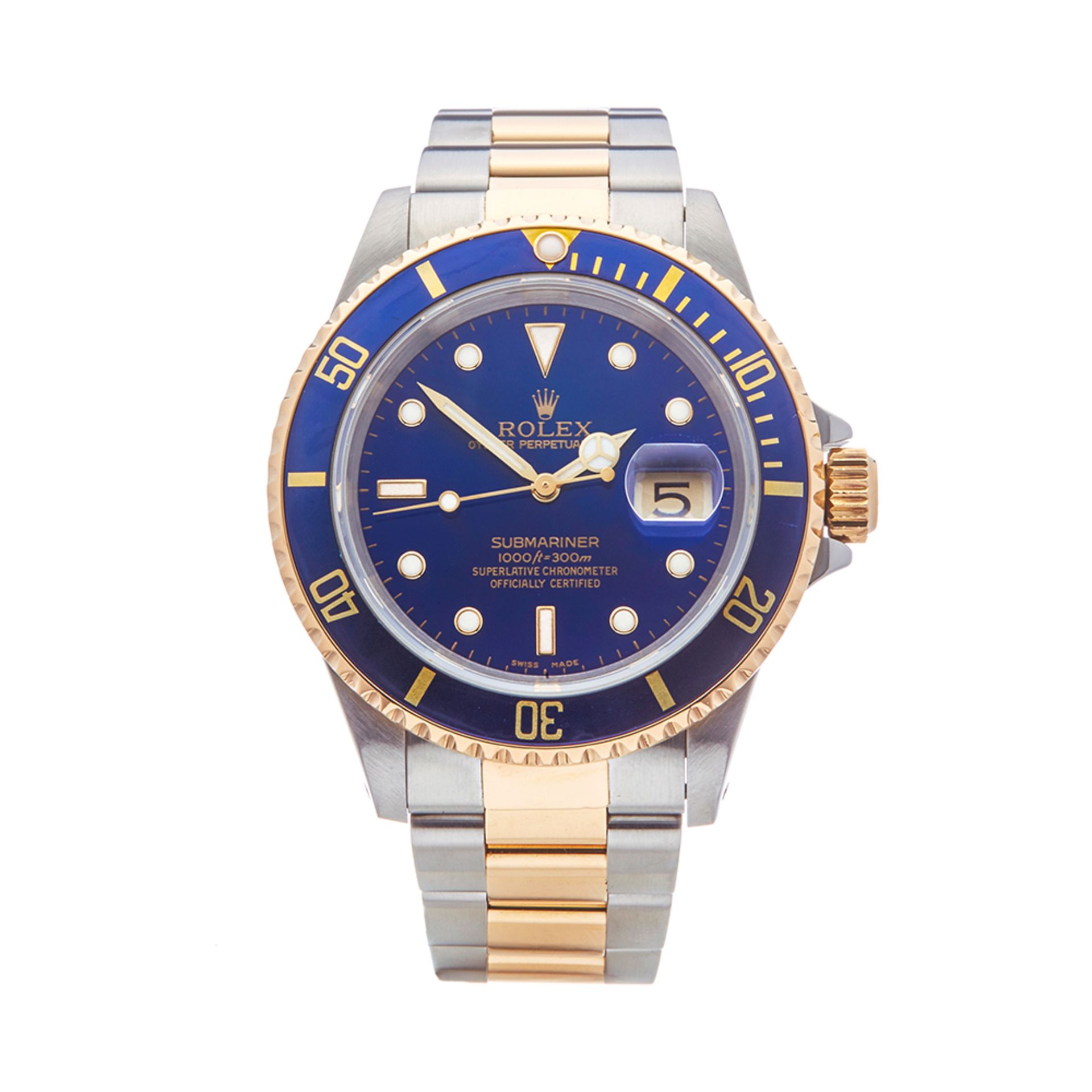 Submariner 40mm Stainless Steel & 18K Yellow Gold - 16613 - Image 2 of 8