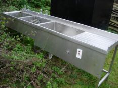 2 x Stainless Steel Sink Units