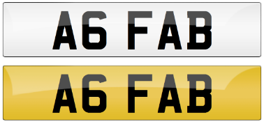 A6 FAB Registration Plate