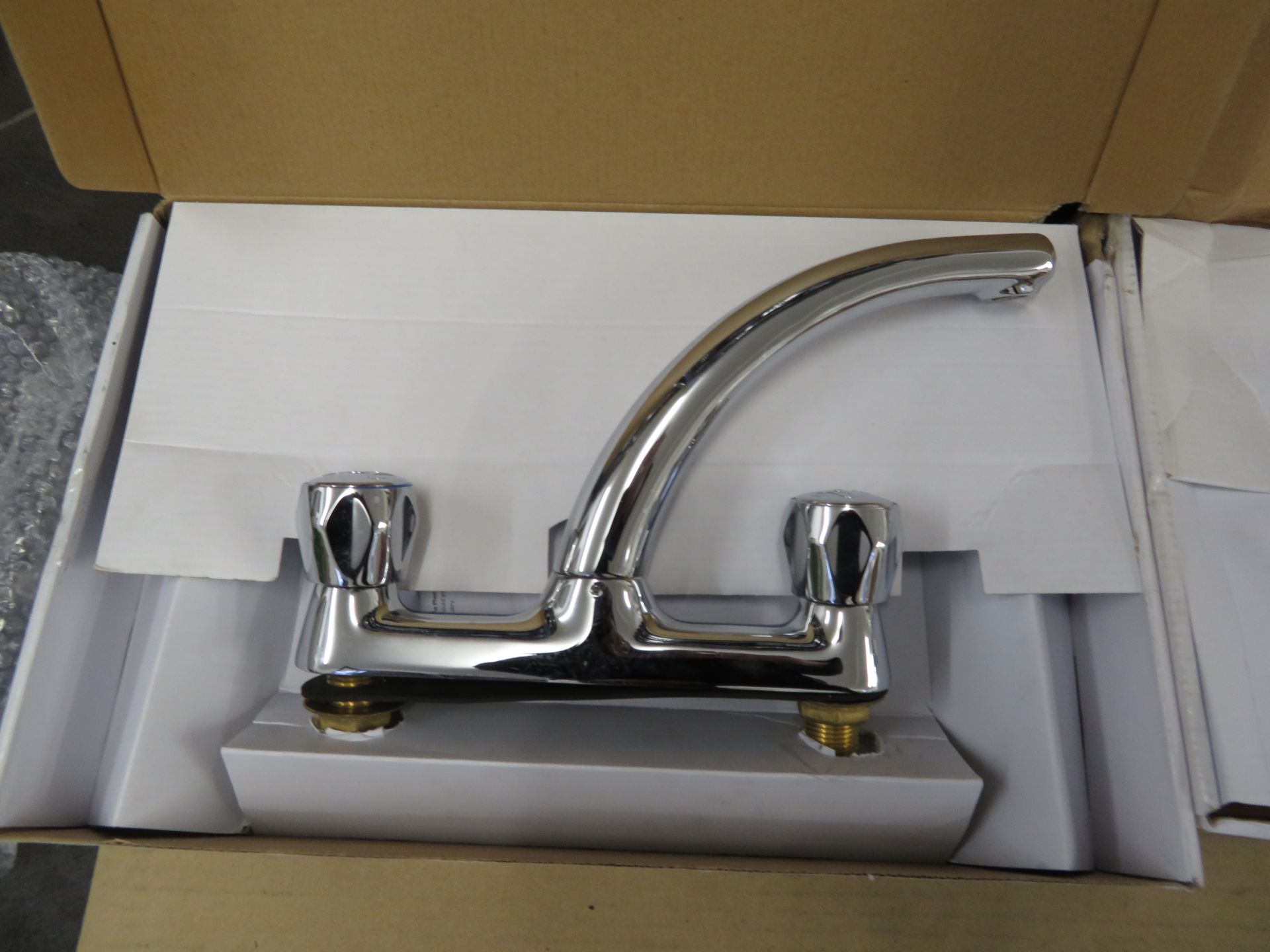 (T6) 3 X Various Sets Of Brand New Chrome Plated Kitchen Mixer Tap . Total Approx. Rrp Value £300. - Image 2 of 4