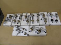 (T2) 8 X Various Sets Of Brand New Chrome Plated Bathroom/Kitchen Mixer Tap Sets. Total Approx.
