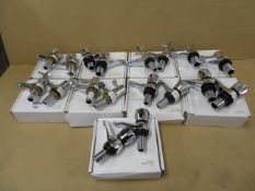 (T3) 9 X Various Sets Of Brand New Chrome Plated Bathroom/Kitchen Mixer Taps. Total Approx. Rrp