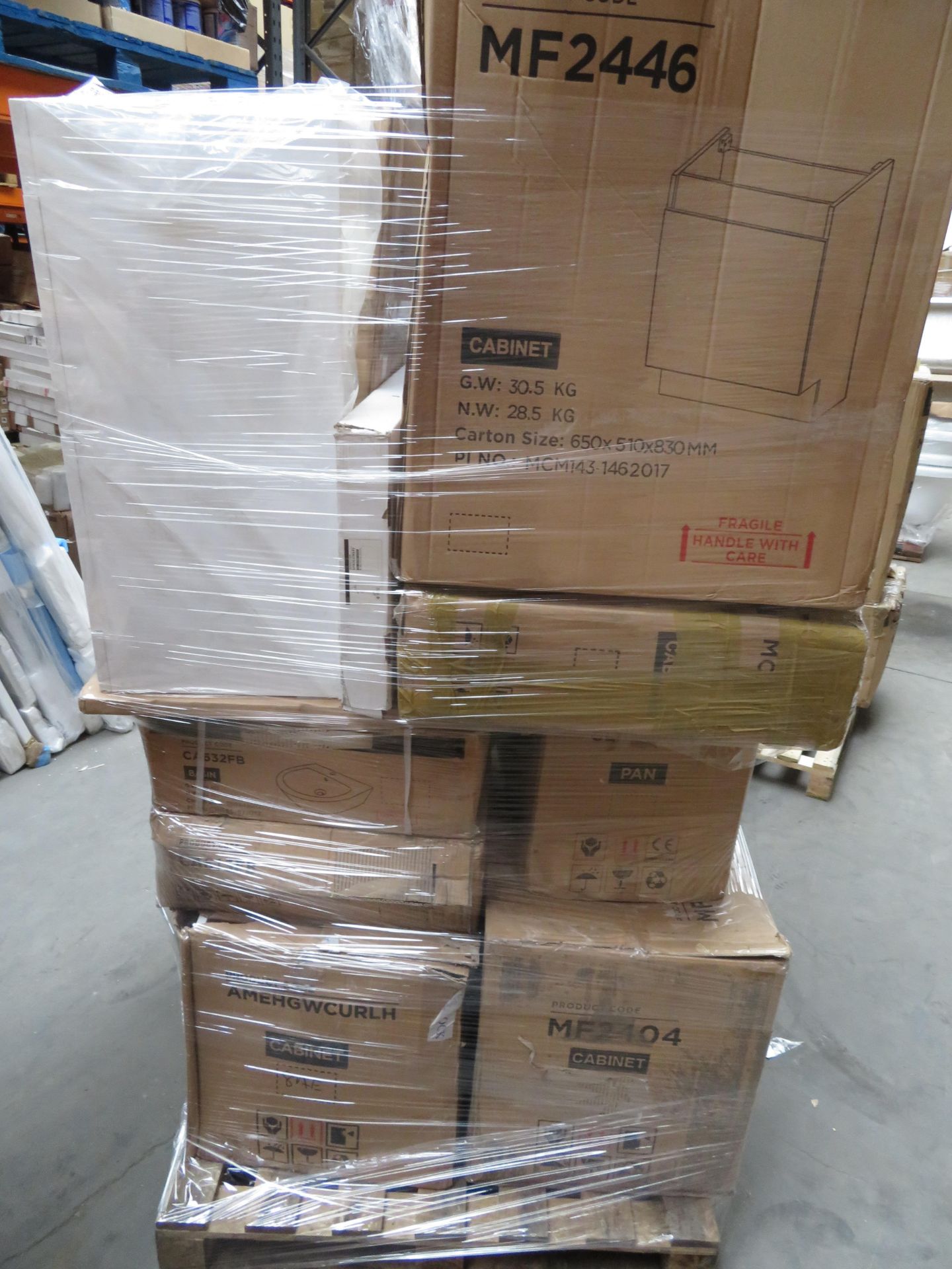 (Ts9) Pallet To Contain 15 X Items Of Various Bathroom Stock To Include: Toilet Pan, Basin Unit, - Image 4 of 4