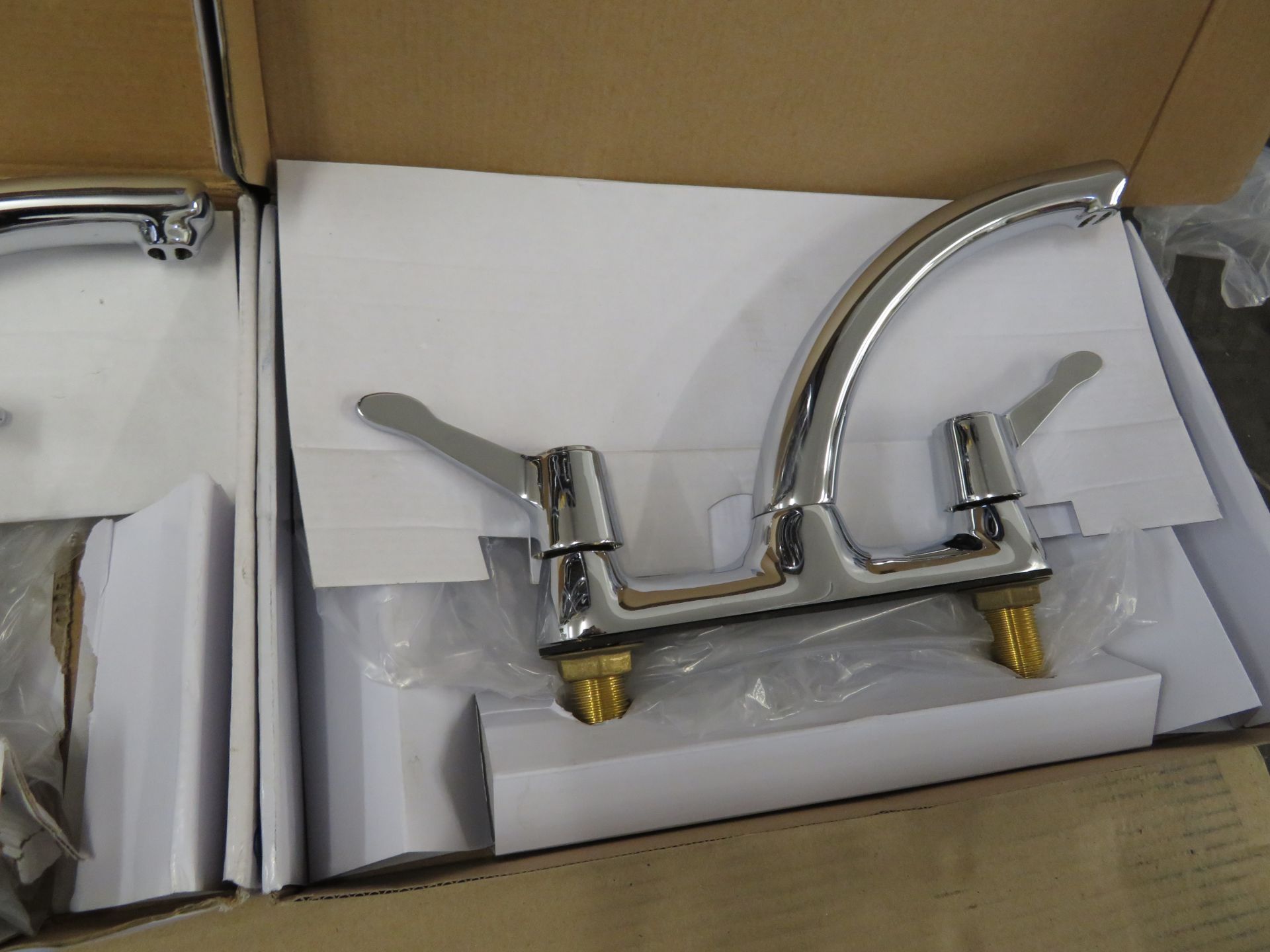 (T6) 3 X Various Sets Of Brand New Chrome Plated Kitchen Mixer Tap . Total Approx. Rrp Value £300. - Image 4 of 4