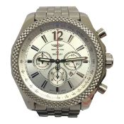 Limited Edition 'Breitling For Bentley' Stainless Steel Mens Watch