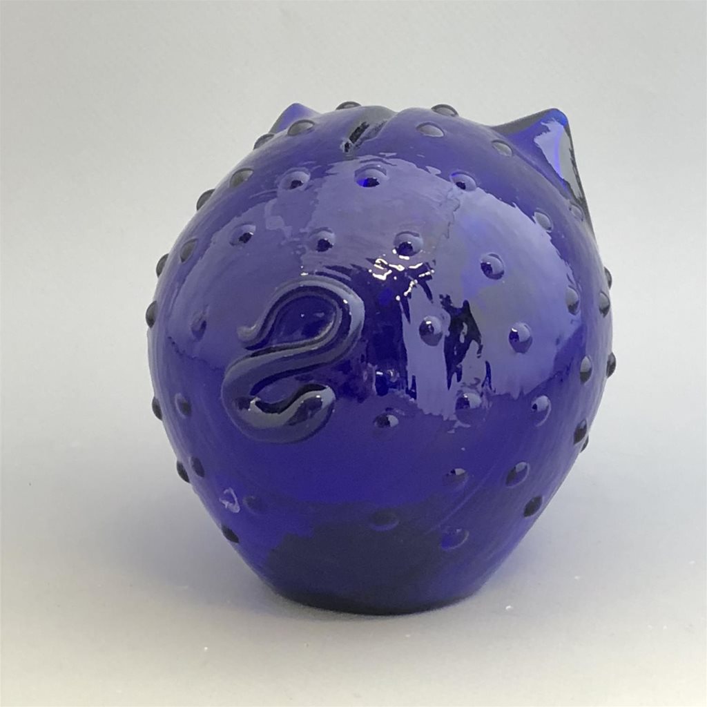 Blue Glass Piggy Bank - Holmegaard - Denmark - Image 2 of 3