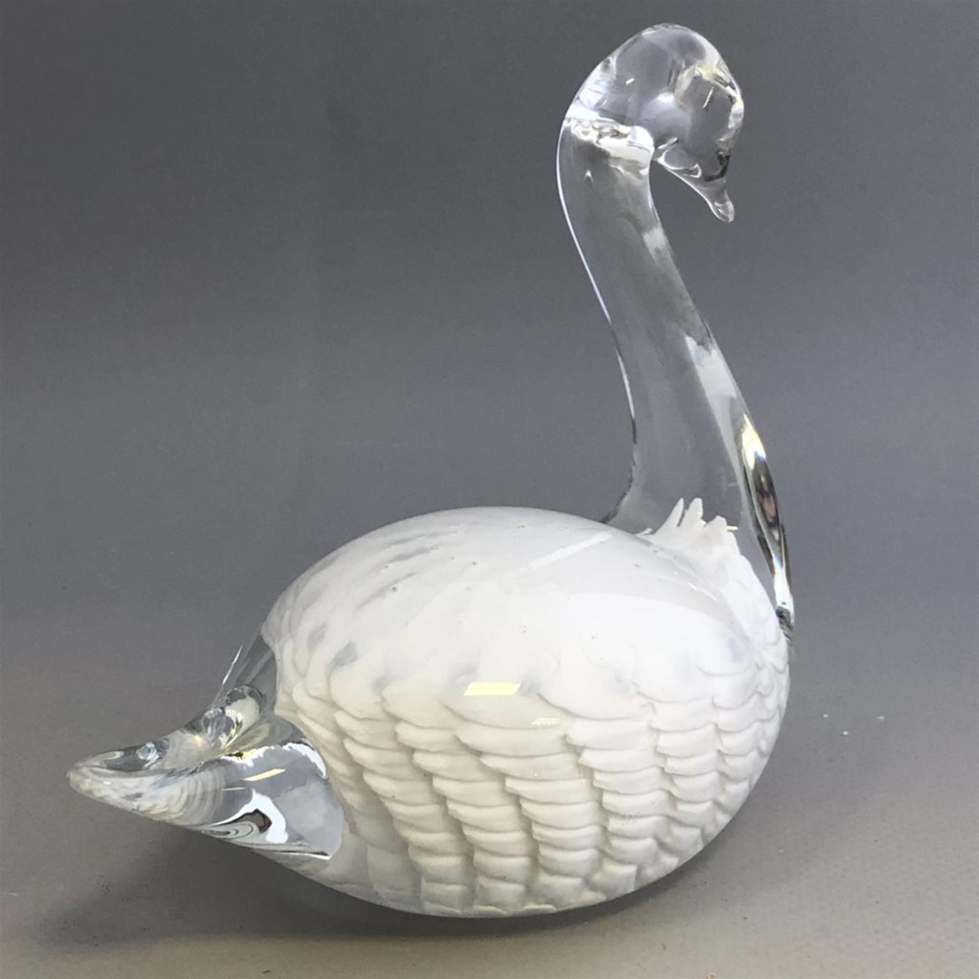 Signed Art Glass Swan - Sweden - Image 3 of 3