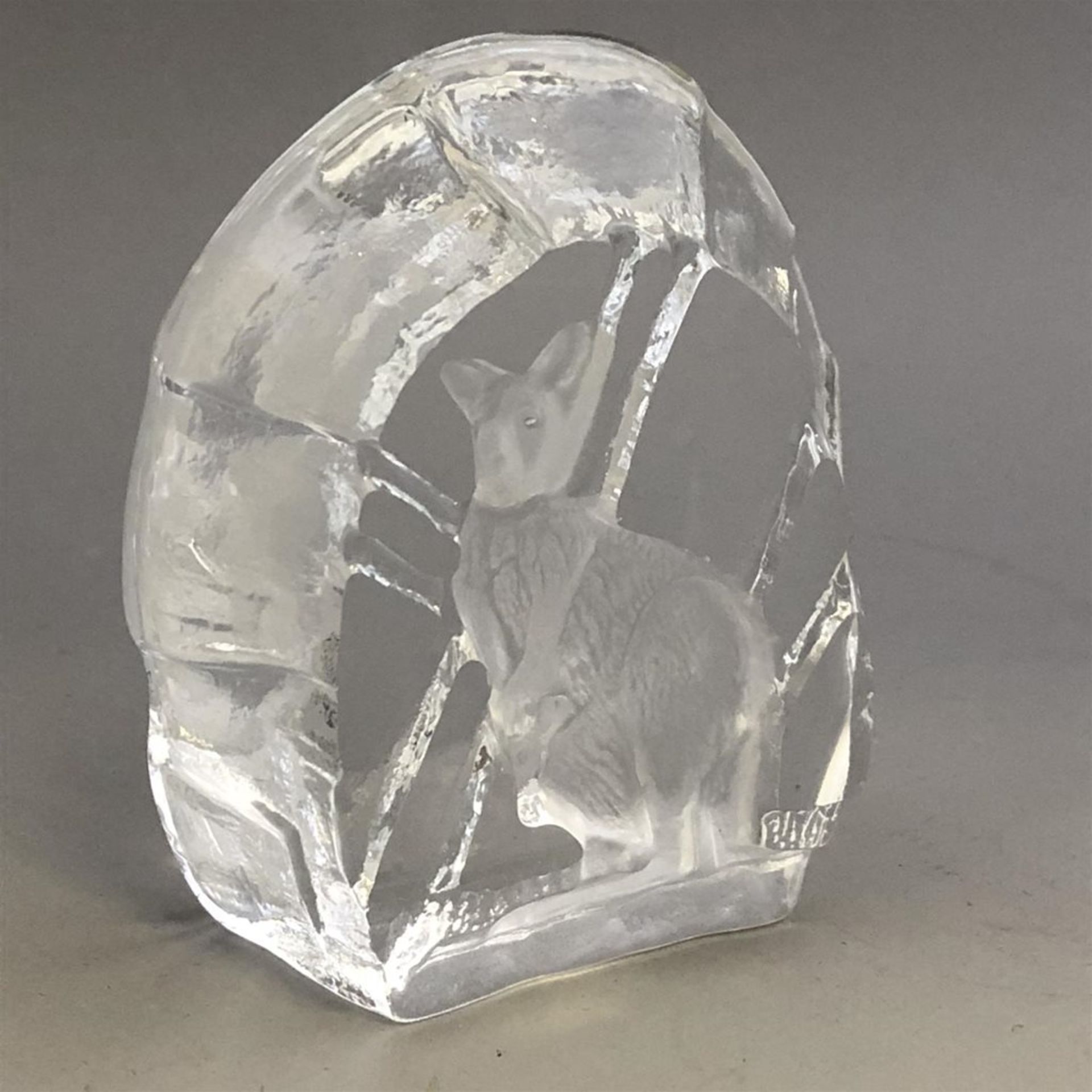 Art Glass Kangaroo Paperweight - Nybro - Sweden - Image 3 of 3