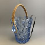 Scandinavian Blue Art Glass Ice Bucket
