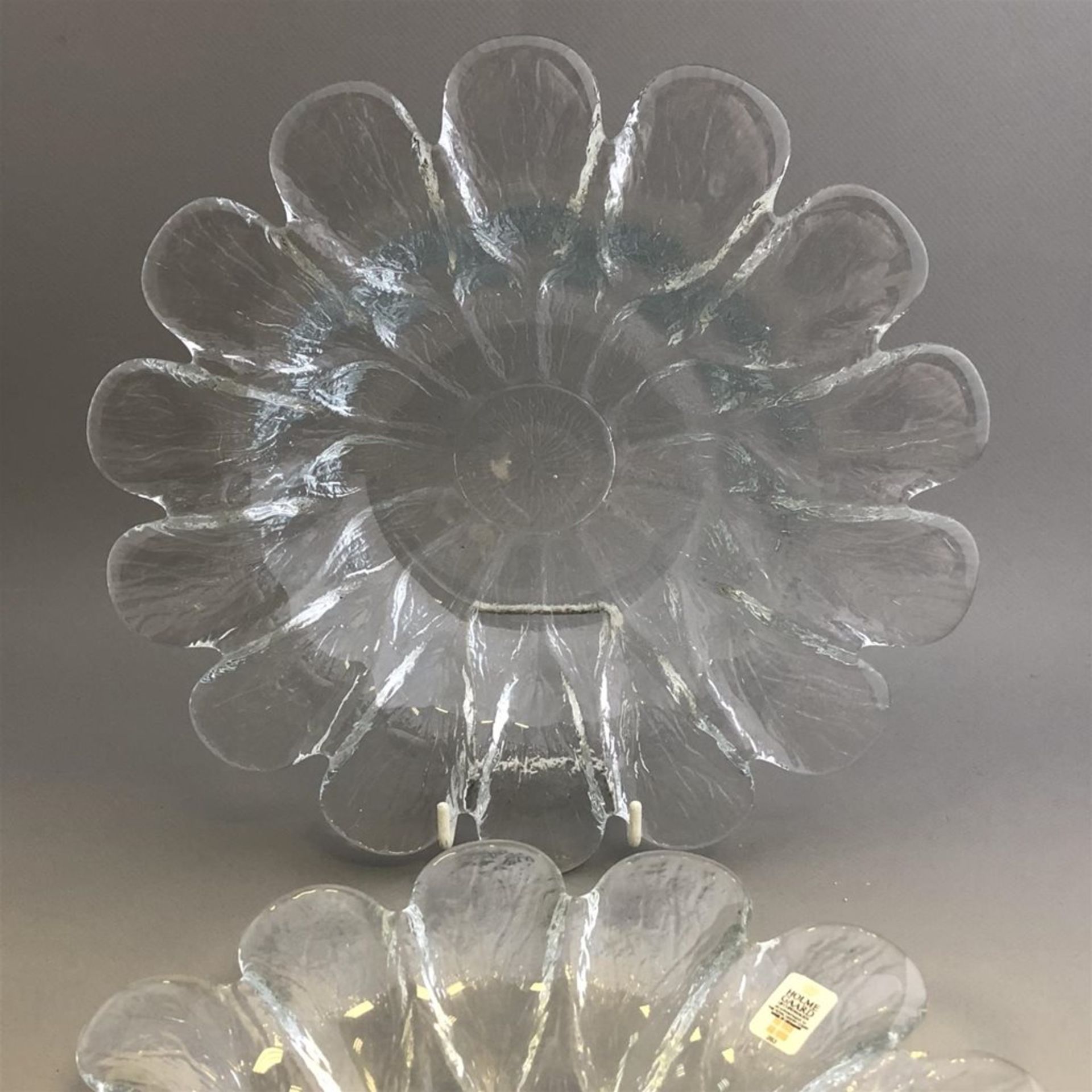Pair of Art Glass Flower Bowls - Holmegaard - Denmark - Image 2 of 2