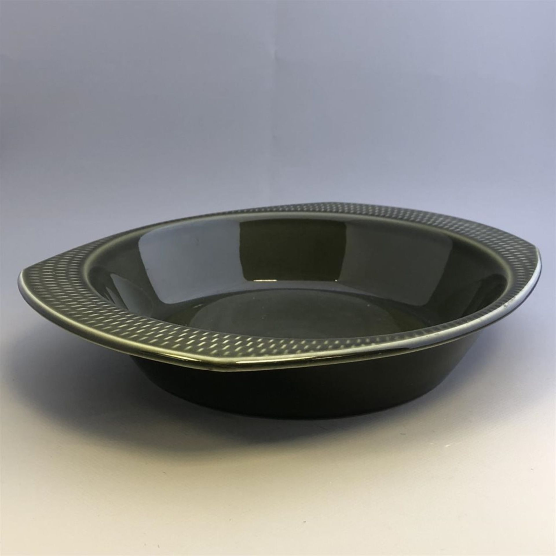 Dark Green Pottery Serving Dish - Stavangerflint Ildfast - Norway