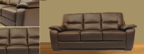 Brand new and boxed Stamford Brown Leather 3 Seater Sofa