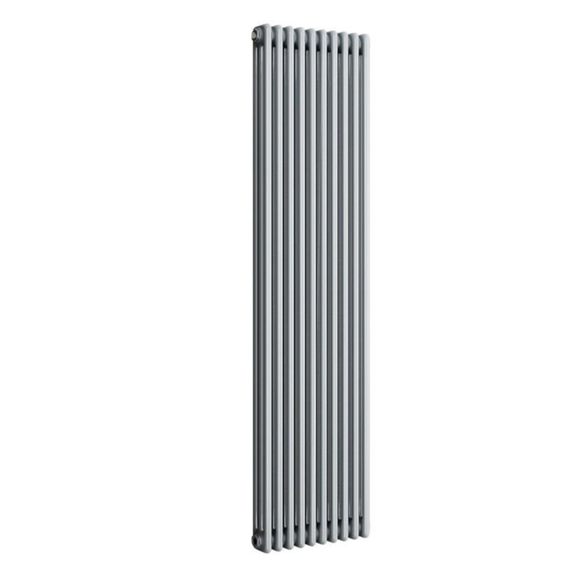 (S156) 1800x468mm Earl Grey Panel Vertical Colosseum Traditional Radiator RRP £699.99 Low carbon - Bild 2 aus 2