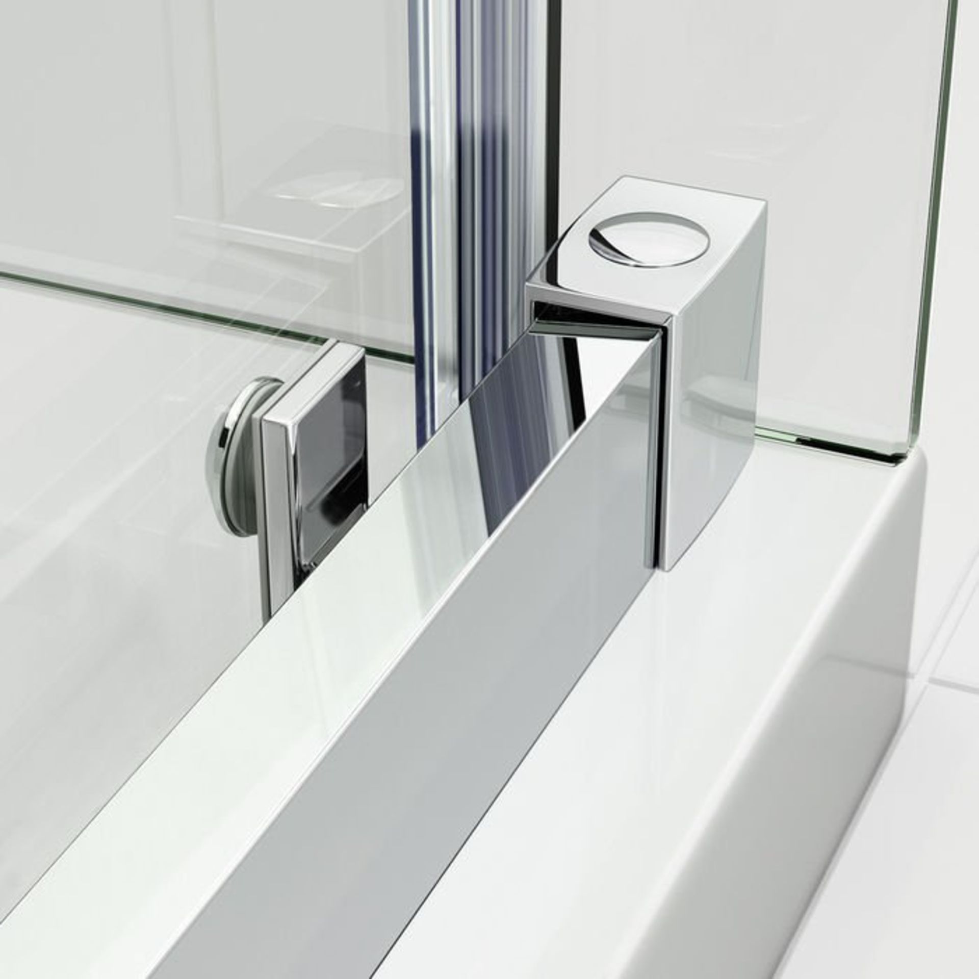 (S16) 1200x800mm - 8mm - Designer Frameless EasyClean Sliding Door Shower Enclosure RRP £489.99 - Bild 7 aus 9