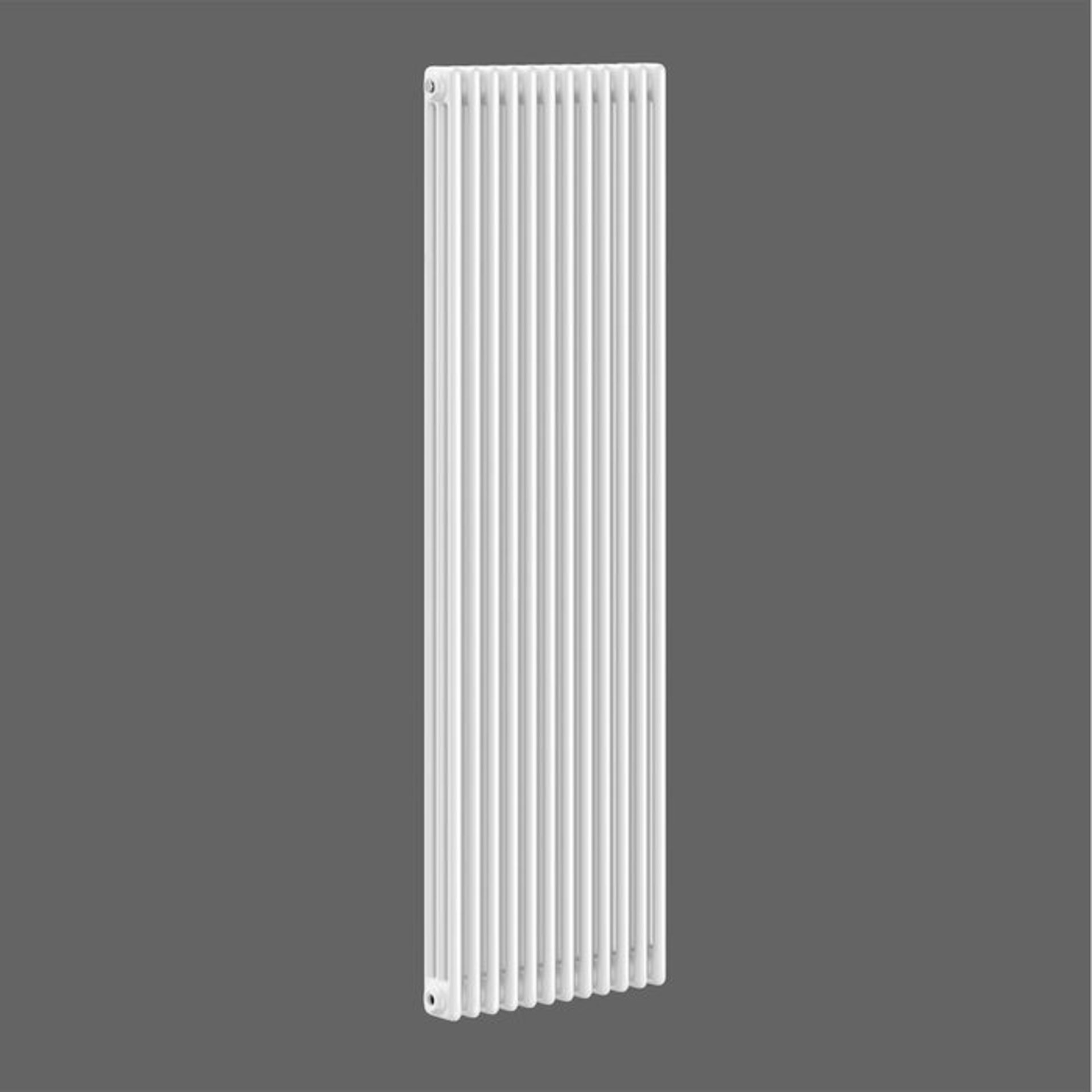 (S76) 1800x554mm White Triple Panel Vertical Colosseum Traditional Radiator RRP £399.99. Low - Image 2 of 2