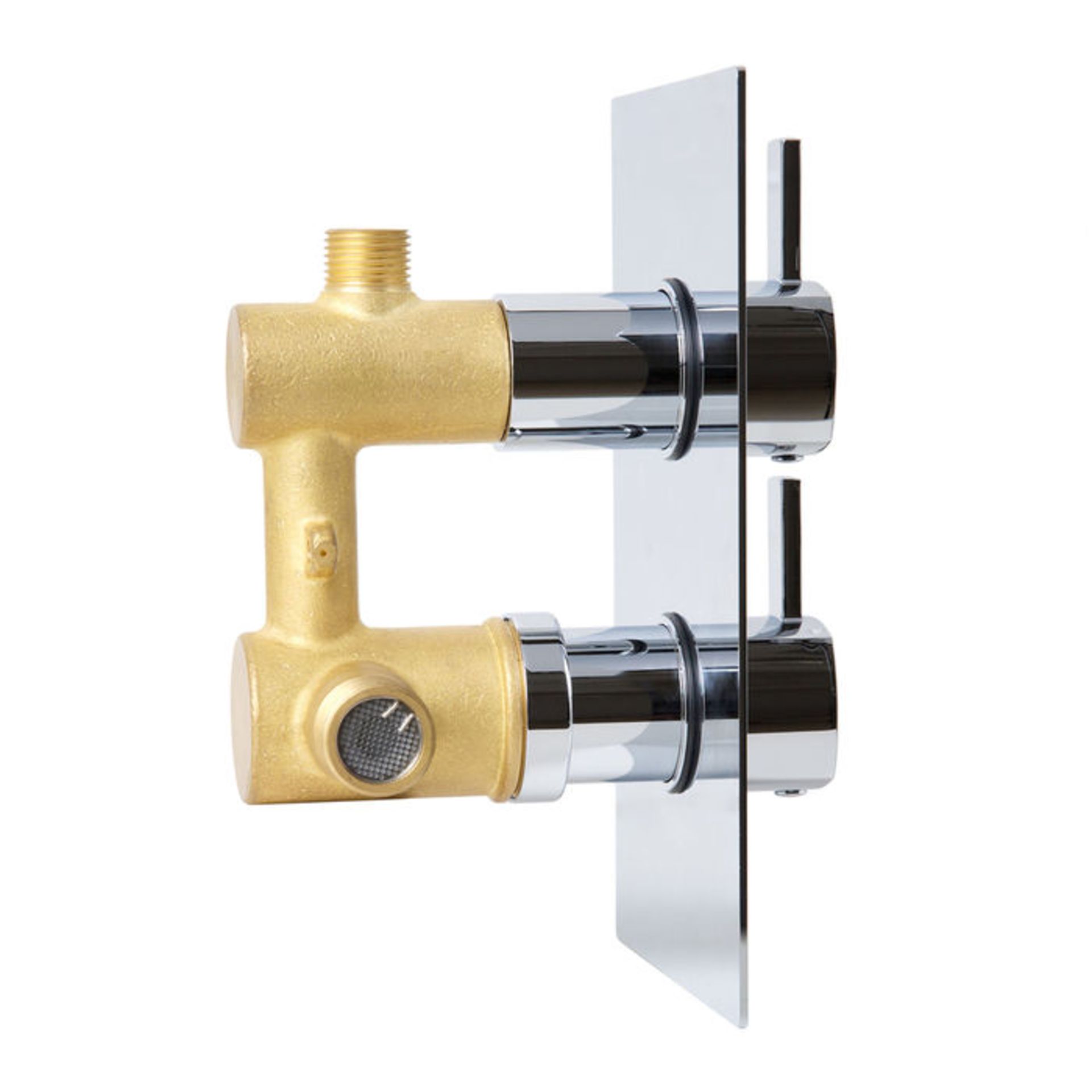 (S56)Square One Way Concealed Valve RRP £299.99. Chrome plated solid brass Built in anti-scalding - Bild 2 aus 3