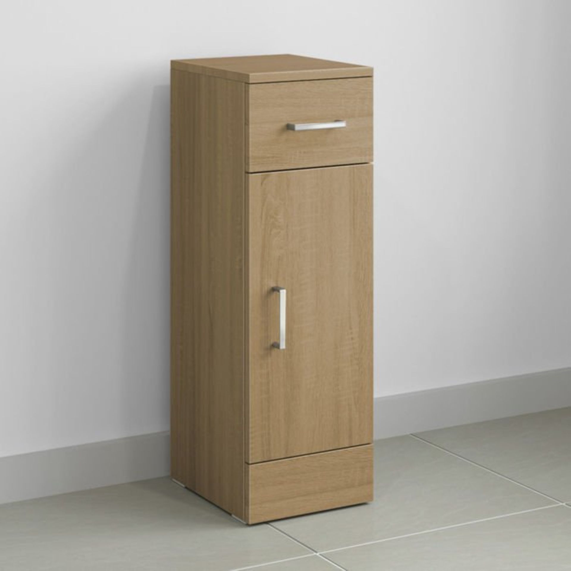 (E115) 250x300mm Quartz Oak Effect Small Side Cabinet Unit 10 Year Warranty Oak effect finish