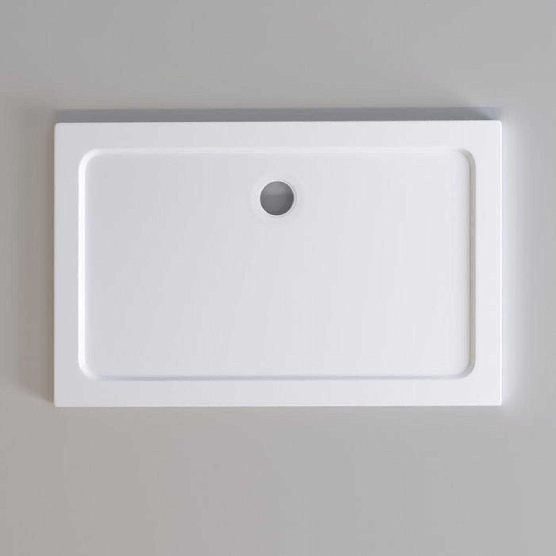 (S130) 1200x760mm Rectangular Stone Shower Tray RRP £349.99 Low profile easy plumb design Gel coated