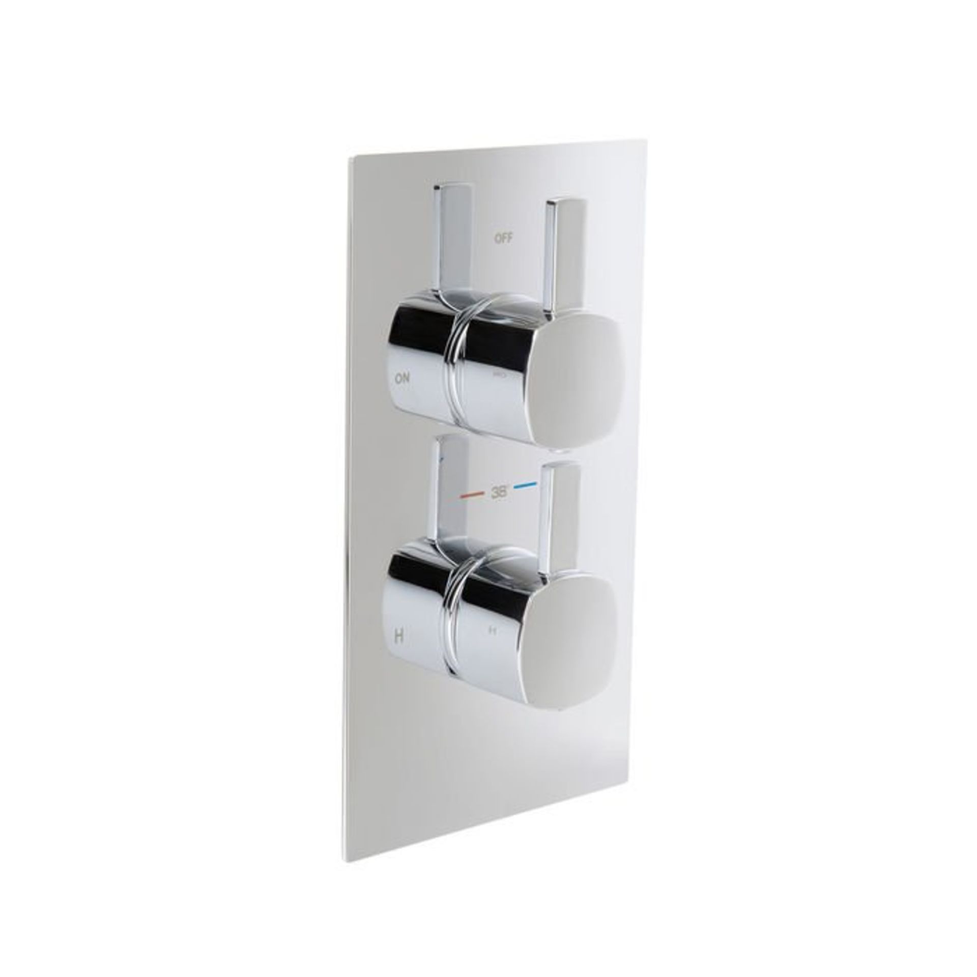 (S56)Square One Way Concealed Valve RRP £299.99. Chrome plated solid brass Built in anti-scalding