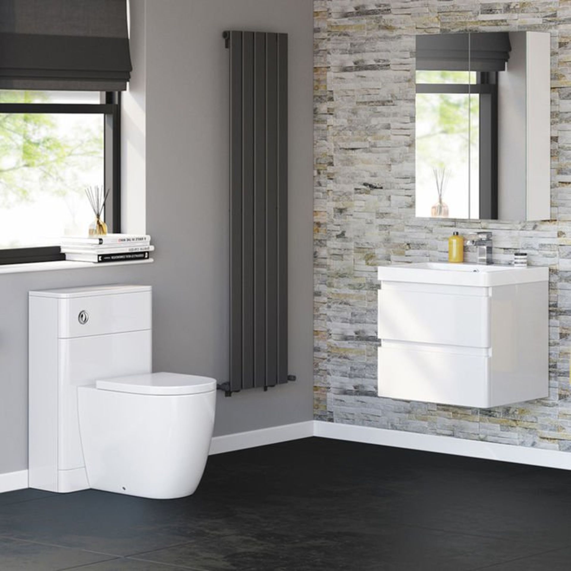 (S20) 500mm Gloss White Back To Wall Toilet Unit RRP £249.99 Engineered with everyday use in mind, - Image 3 of 5