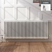 (S25) 600x1458mm White Double Panel Horizontal Colosseum Traditional Radiator RRP £463.99 Low carbon