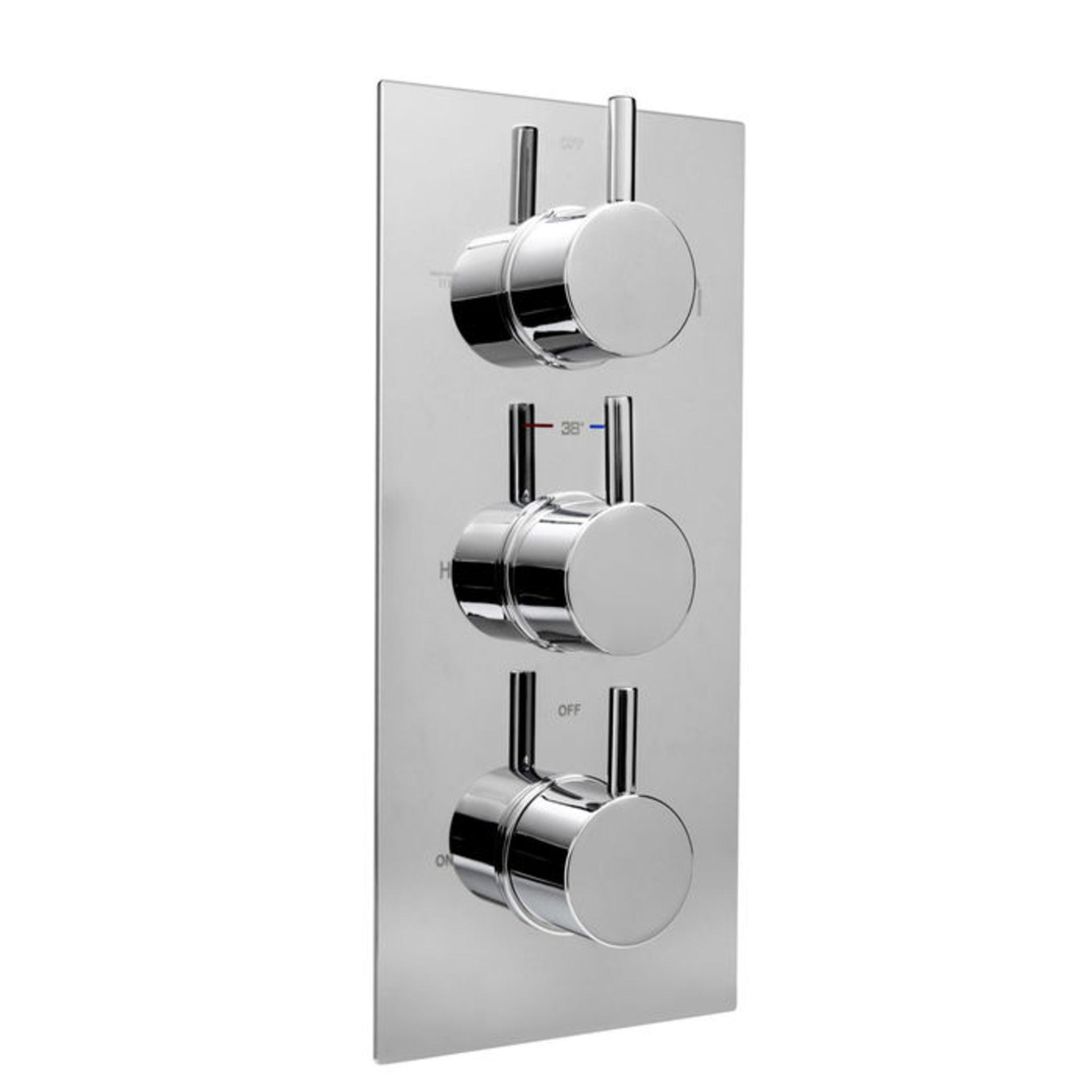(S145) Round Three Way Concealed Valve RRP £362.99 Chrome plated solid brass Built in anti-