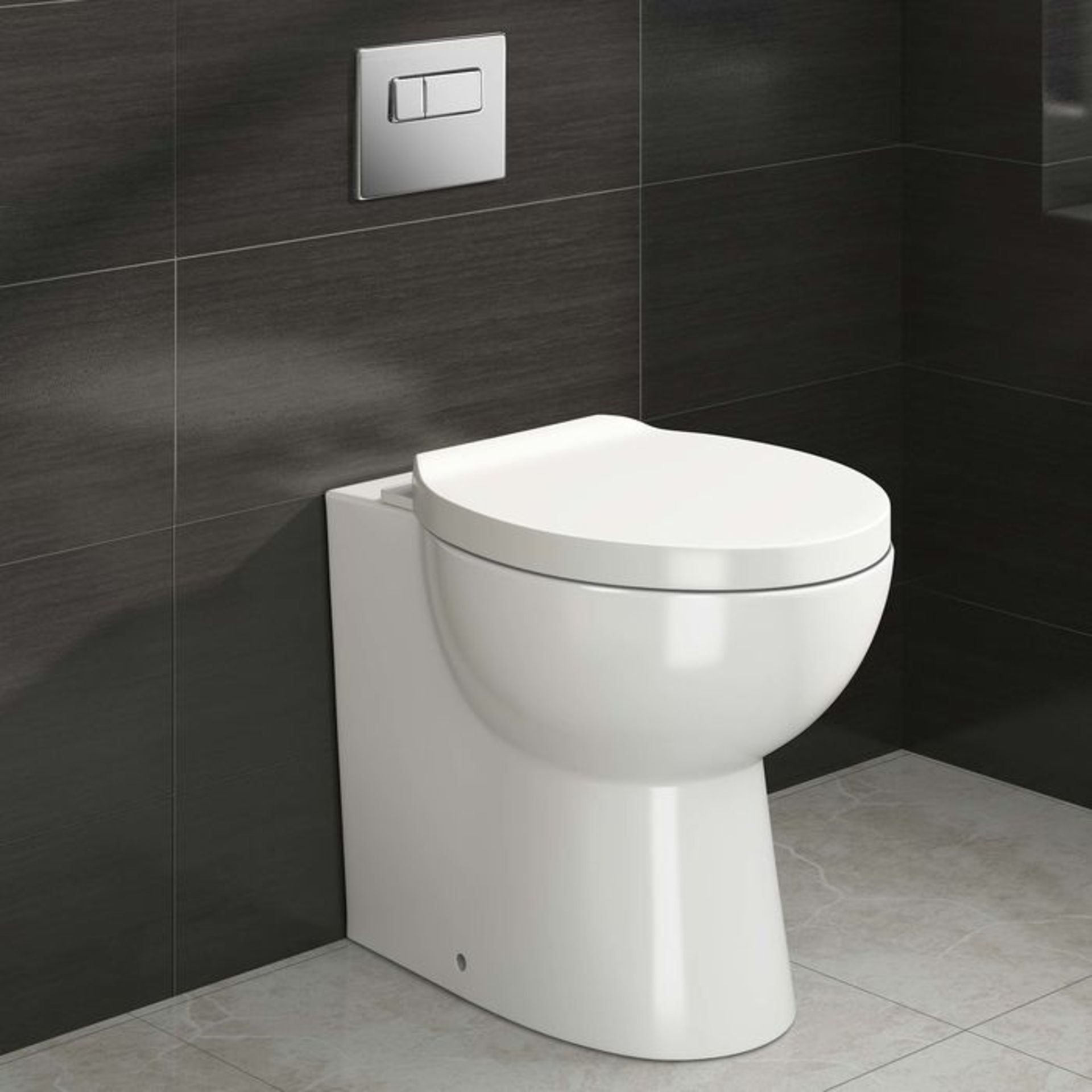 (V147) Crosby Back to Wall Toilet inc Soft Close Seat. Made from White Vitreous China Finished in - Bild 2 aus 3