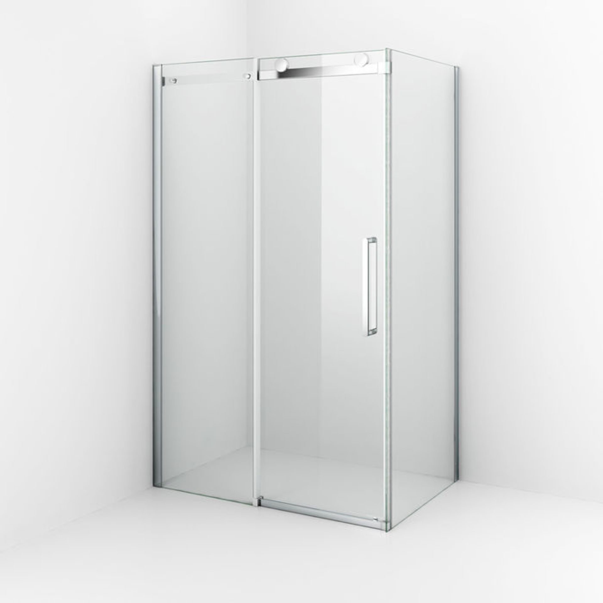 (S17) 1100x800mm - 8mm - Designer Frameless EasyClean Sliding Door Shower Enclosure RRP £674.99 - Image 5 of 8