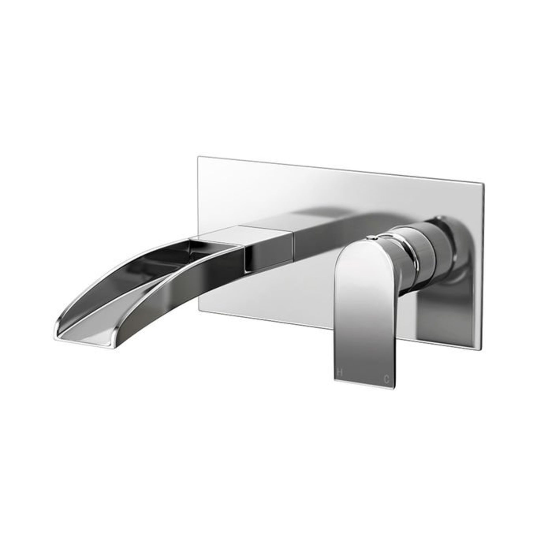 (S38) Denver Waterfall Wall Mounted Basin Mixer. We love this because of the way the water pours! - Bild 3 aus 3